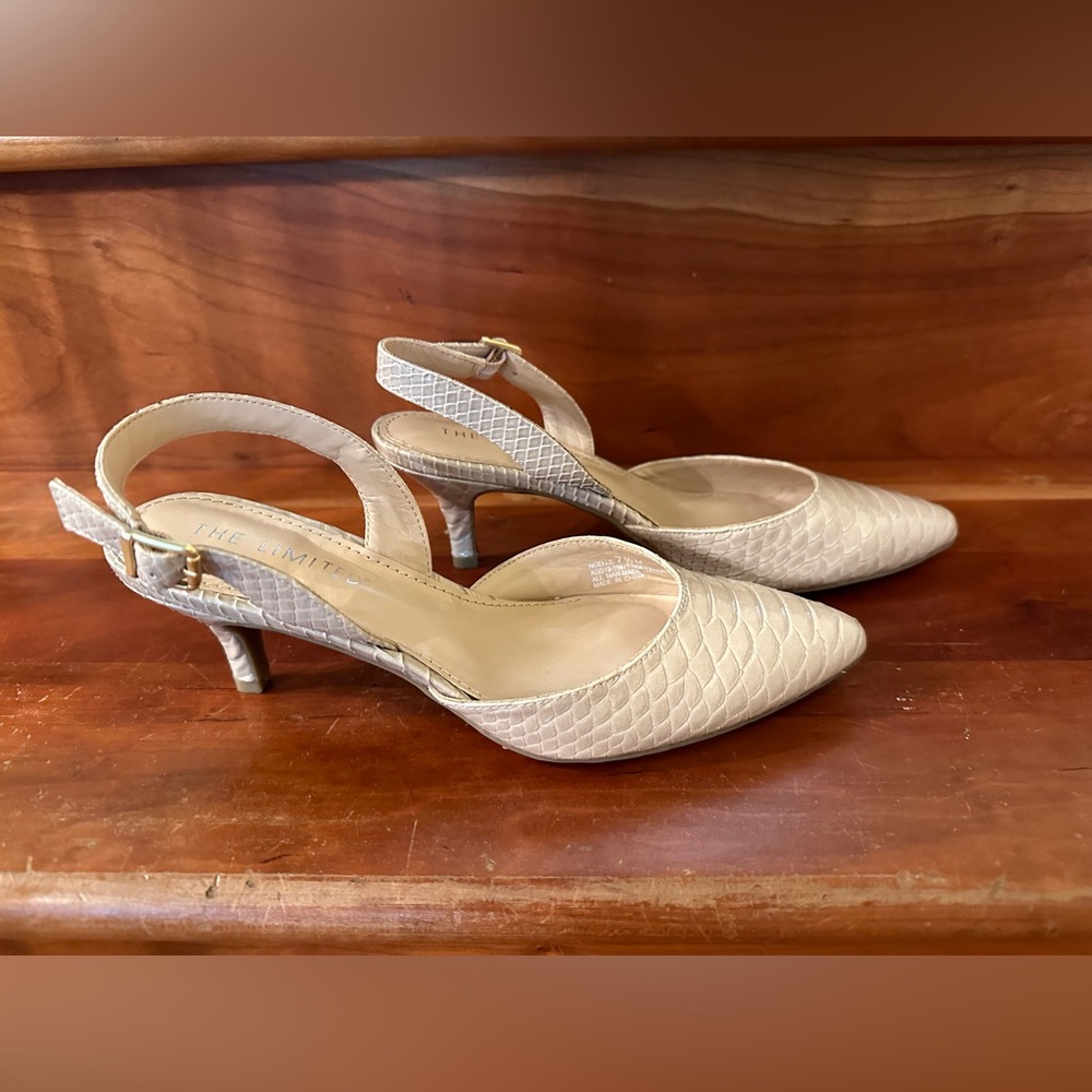 The Limited faux snake skin kitten heel size 7.5